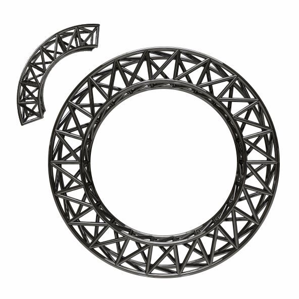Round Aluminum Truss D - 8M 40x40 cm (black)