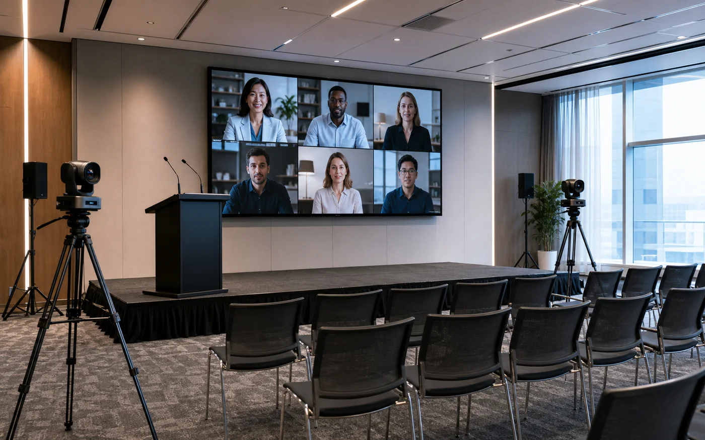 Online and in-room audiences